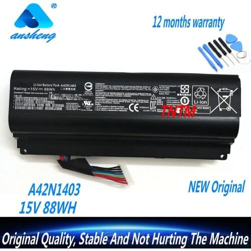 Genuine A42N1403 Laptop Battery For Asus ROG G751 G751JY G751JM G751JT GFX71 GFX71JY GFX71JT A42LM9H A42LM93 Series 15V 6000mAh