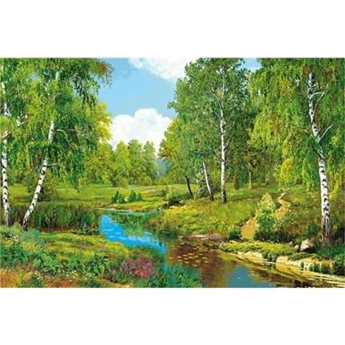 Landscape Scenery DIY Cross Stitch 11CT Embroidery Kits Needlework Craft Set Printed Canvas Cotton Thread Home Dropshipping