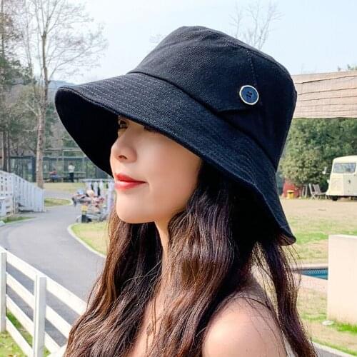 Sun Hat Summer Foldable Bucket Hat for women Outdoor Sunscreen Cotton Fishing Hunting Cap Anti-UV wide brim bucket Sun hat
