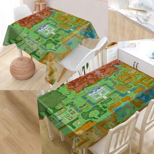 Custom Terraria MapTable Cloth Oxford Fabric Rectangular Waterproof Oilproof Table Cover Family Party Tablecloth