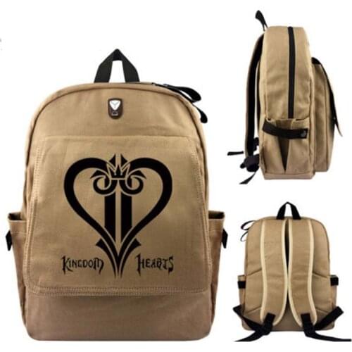 Game Sora Heart Backpack Student Schoolbag Teenages Travel Bag Cosplay Mochila Rucksacks Laptop Canvas Backpacks