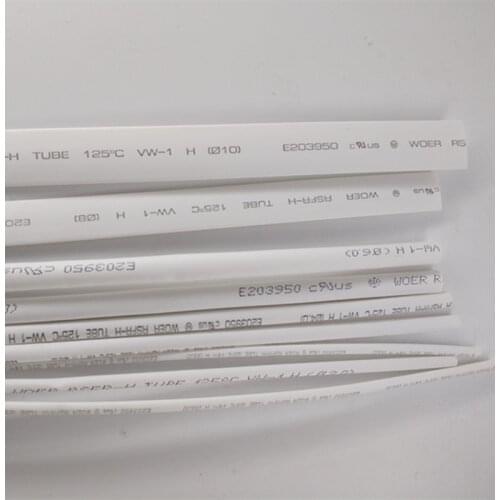 2:1 White Halogen free thermal shrinkable tube 2mm 2.5mm 3mm 3.5mm 4mm Heat Shrink Heatshrink Tubing Tube 1 M/lot