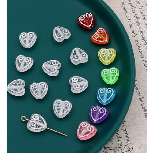 11mm 20pcs vintage color antique beads engraved DIY jewelry accessories earrings bracelet making materials love beads