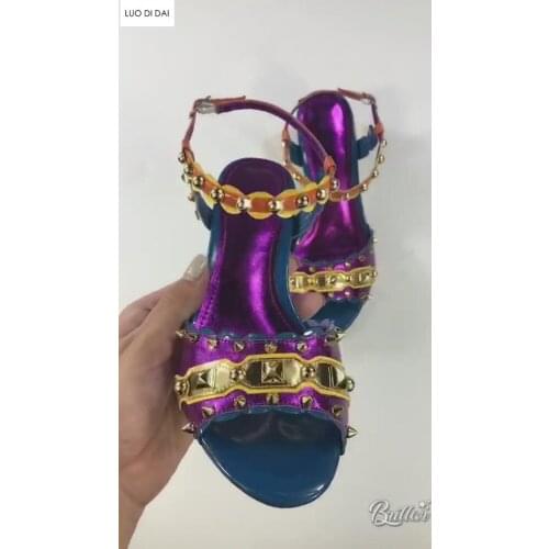 2020 women glitter party shoes Diamond sandals wedding shoes rhinestone sandals open toe crystal sandals vintage heels