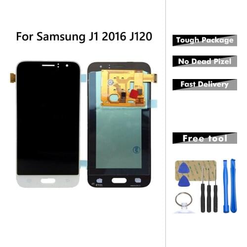 AMOLED / TFT For Samsung Galaxy J1 2016 LCD J120 J120F J120H J120M LCD Display Touch Screen Digitizer Assembly Replacement