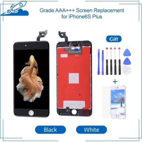 Grade AAA+++ 5.5 inch For iPhone 6S Plus LCD Touch Screen Display With Digitizer Assembly Replacement No Dead Pixel White&Black
