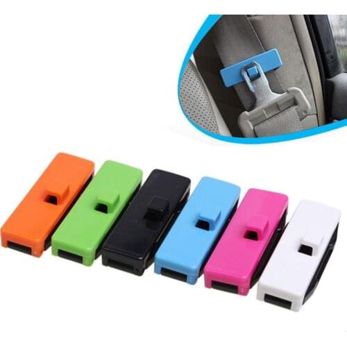 2 Pcs Vehicle Adjustable Seat Belts Holder Stopper Buckle Clamp Portable Universal Car Safety Belt Clip Shoulder Cover Seat Belt