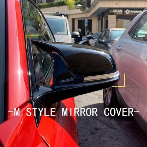 2 pieces Rearview Mirror Cover Cap Carbon Black for BMW Series 1 2 3 4 X M 220i 328i 420i F20 F21 F22 F23 F30 F32 F33 F36 X1