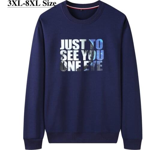 2021 Spring Mens Print Hoodie Plus size Fashion Round Neck Cotton Loose Casual Hoodies Streetwear Male Brand 6XL 7XL 8XL
