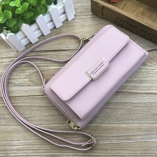 2021 Ms. New PU Leather Solid Color Shoulder Bag Fashion Zip Clutch Multi Card Holder Female Crossbody Shoulder Bag