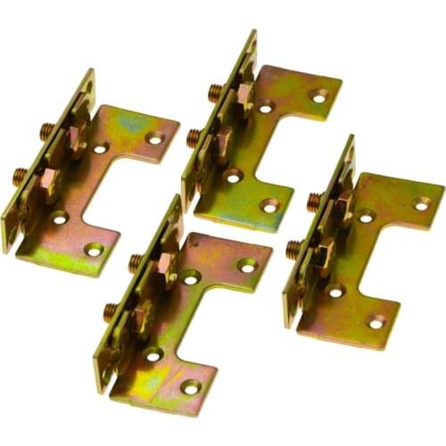 4pcs Universal bed hinge heavy metal corner bracket for furniture support Wood Board Fixed Connection fastener Replacement parts