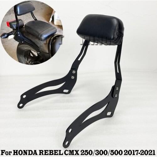 For Honda Rebel CMX300 CMX500 CMX 300 500 2017-2021 Motorcycle Luggage Rack Carrier Rear Passenger Detachable Sissy Bar Backrest