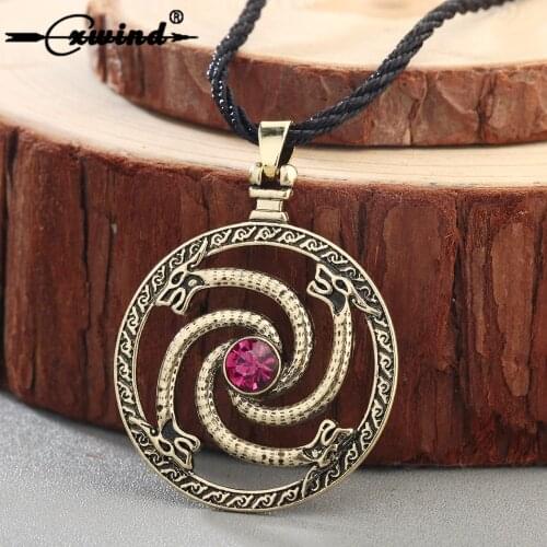 Cxwind Valknut Viking Slavic Animal Wolfs Talisman Pendants Necklaces Fashion Charm Knot Swirl Necklace Bijoux Accessories