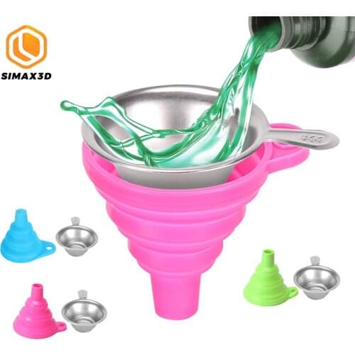 SIMAX3D 3D Printer Parts Metal UV Resin Filter Cup + Silicone Funnel Disposable for Anycubic Photon SLA DLP Wanhao 3D Printer