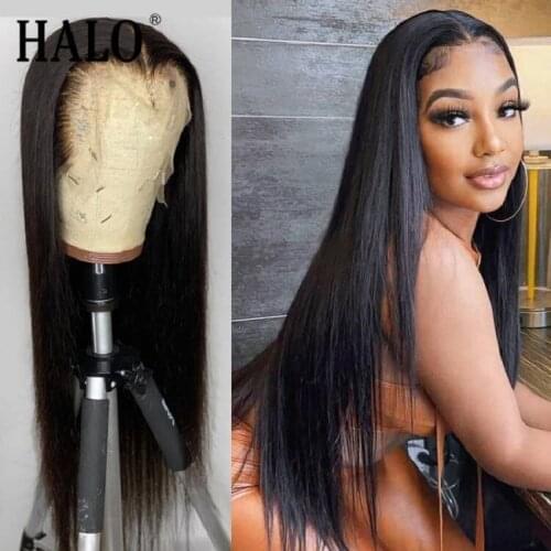 28 30 Inch Brazilian Straight 13x4 Lace Front Human Hair Wig Pre Plucked With Baby Hair 4x4 Closure Frontal Wigs For Black Women
