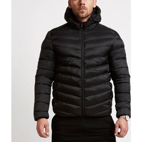 European Fashion Warm Stand Collar Slim Fit Male Waterproof Winter Jacket Mens Parka Padded Coats Black Plus Size 4XL