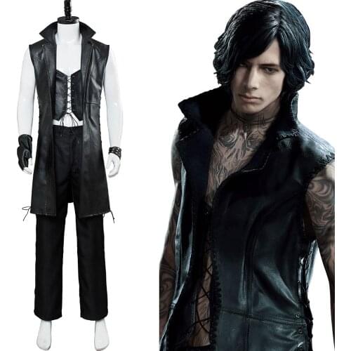 DMC 5 Cosplay Vergil Vitale Costume V Outfit Jacket without Pants Adult Halloween Carnival Costume Men Women