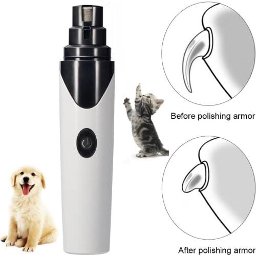 USB Rechargeable Electric Pet Cat Dog Nail Grinder Paw Grooming Nailclippers Pet Trimmer Clipper Dog Supplies Pet Products