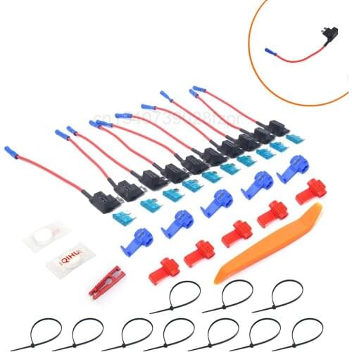 Power Collection Kit For Automotive Electronic Equipment 10 Piece Set Of Medium-sized Power Collection Device / 15A Fuse