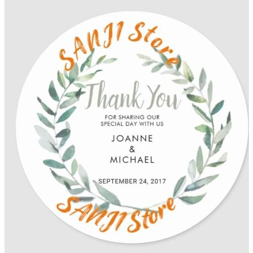 Customize 3-10 Cm Wedding Stickers, Personalized Stickers, LOGO, Choose Your Favorite Font, Add Name And Date