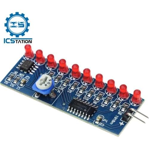 NE555 +CD4017 Red LED Flashing Light DIY Kit SMD Soldering Practice Suite LED Water Flowing Effect