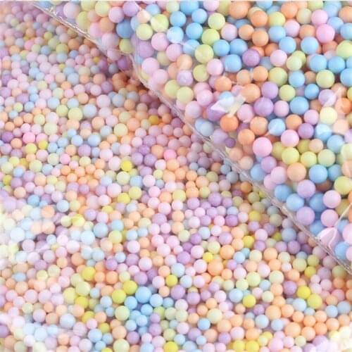 New10-25g Polystyrene Styrofoam Filler Balls Bottle DIY Snow Mud Particles AccessoriesSlime Balls Small Tiny Foam Beads For Foam