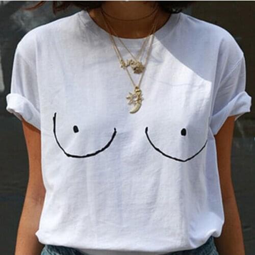 New funny TITTIES BOOBS BOOBIES Print New Women T shirt Cotton Casual Shirt For Top Tee Girl Hipster Latest Harajuku shirt
