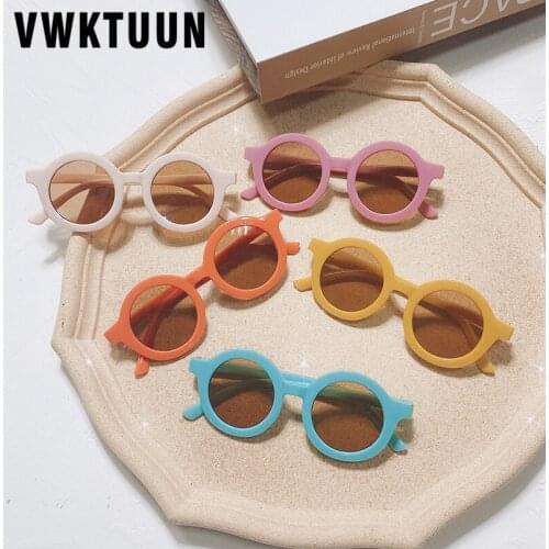 VWKTUUN Sunglasses Children Small Vintage Retro Sun Glasses For Child Round Glasses Driving Boys Girls Super Light Eyewear