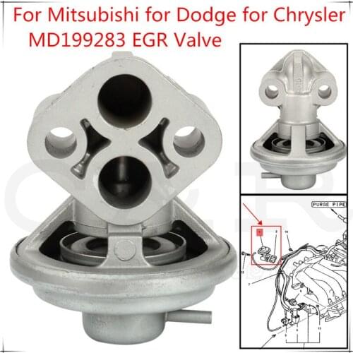 Original EGR Exhaust Gas Recirculation Valve for Chrysler Sebring for Dodge Stealth Stratus for Mitsubishi MD199283 EGV199283