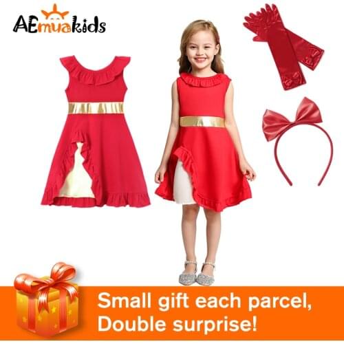 Elena Princess Dresses Summer Girls Fashion Party Vestidos Clothing Costume Casual Dresses Up Fantasy Comic Con Cosplay Wearing