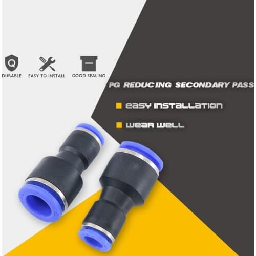 1pcs PG 6/8/10/12/14/16 mm series Pneumatic fittings Straight connector diameter
