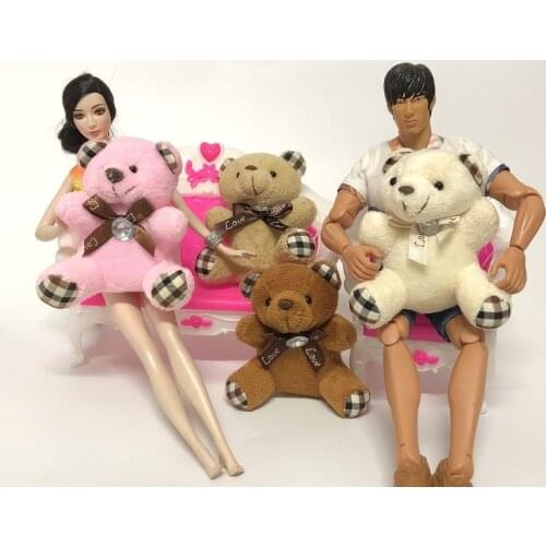 Original Handmade bear for barbie blyth ken Kurhn Licca bjd 1/6 doll pillow Plush stuff princess house boneca accesoires toys