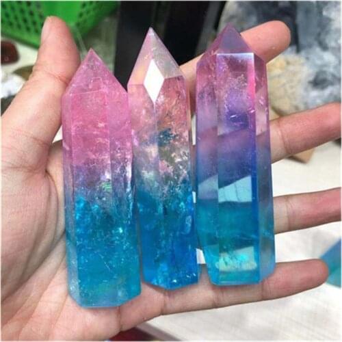 Aura Clear Quartz Wand Point Natural crystal Towers For Home Decoration