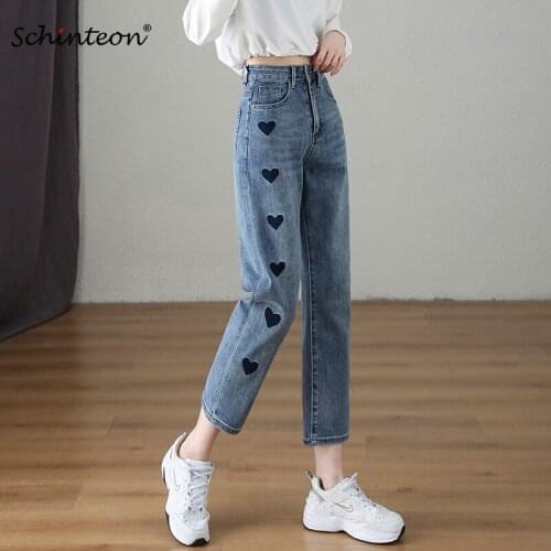 Женские джинсы с вышивкой Schinteon China At AliExpress