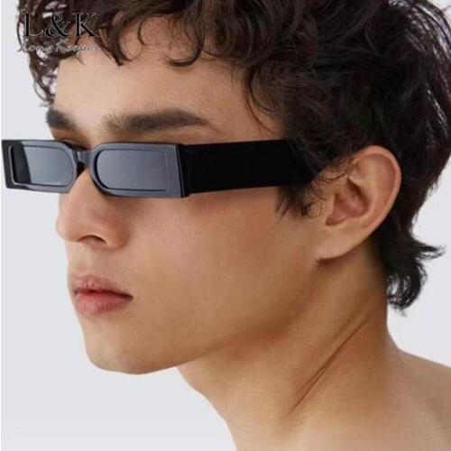 New Men Rectangle Wide Legs Sunglasses 2021 Retro Brand Design Small Frame Sun Glasses Women Funny Party Glasses Hip Hop Eyewear