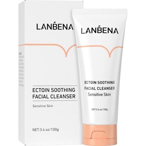 LANBENA Facial Cleanser Ectoin Anti Allergic Repair Soothe For Sensitive Skin Care Face Wash Foam Nourishing Moisturizing 100g