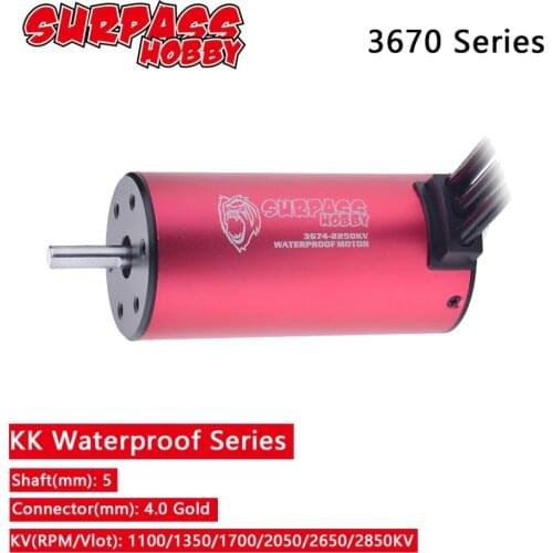 Surpass Hobby KK Waterproof 3670 Brushless Motor 1700KV 1900KV 2050KV 2150KV 2650KV 2850KV for 1/10 1/8 RC Drift Racing Car