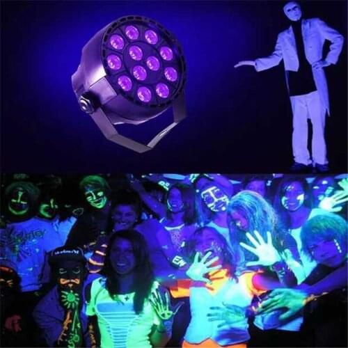 12 LED Disco UV Violet Black Lights DJ 36W Par Lamp UV For Party Christmas Bar Lamp Laser Stage Wall Washer Spot Light Backlight