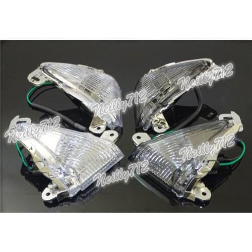 Waase For Kawasaki Ninja ZX6R ZX636 2005 2006 2007 2008 2009 2010 2011 2012 E-Mark Front Turn Signals Blinker Indicator Lens