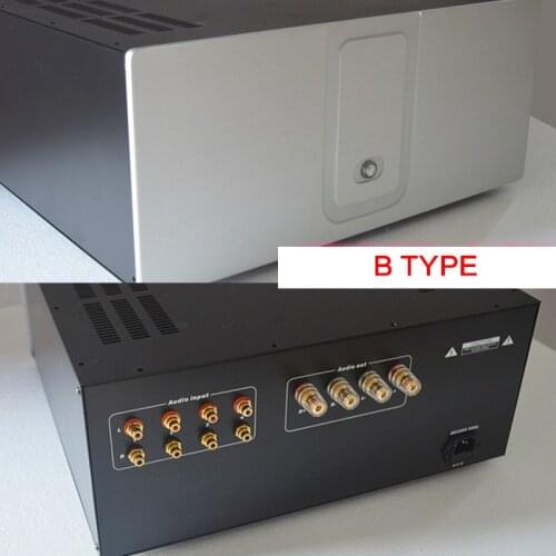 Iron-aluminum Power Amplifier Chassis A431 DIY Enlarged Rear-stage Case Audio Shell Power Supply Box Class A 430*180*320/380MM