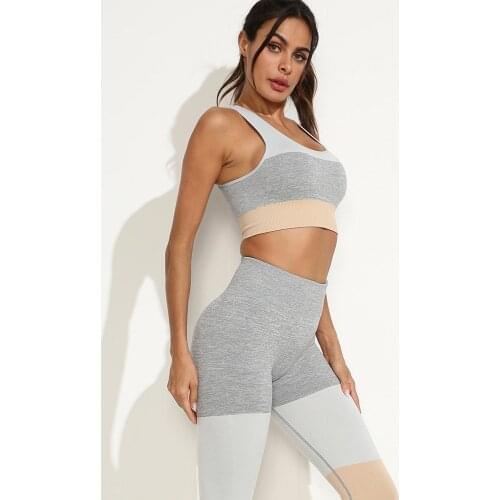 Women Yoga outfit Gym Set padded crop Bra high waist Push Up Leggings Stretchy Running Workout Sports fitness Suit Sportswear