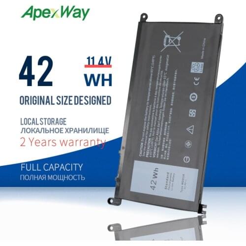 11.4V Laptop Battery WDXOR WDX0R for Dell INS 13MF-2505T 15MF-1508TA Inspiron 13 5000 14-7460 15 7000 VOSTRO 14 5468 15 5568