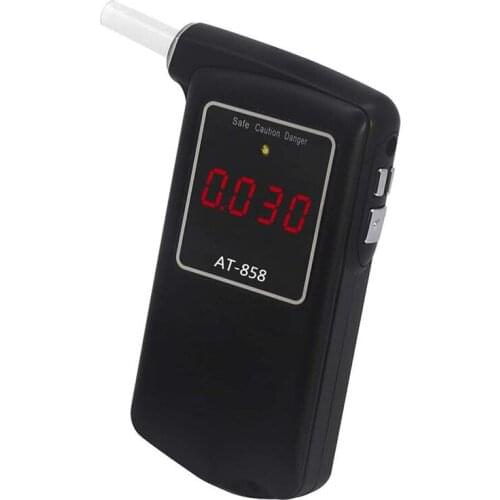 2019 new Patent High Accuracy Prefessional Police Digital Breath Alcohol Tester Breathalyzer AT858S with Box Blister Packaging