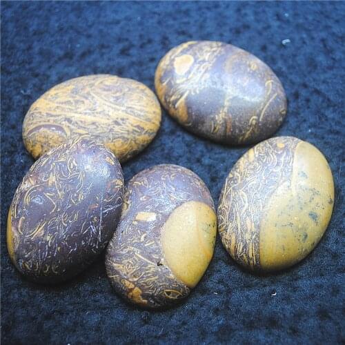 3PCS Nature Persian Agate Stone Cabochons Oval Shape No Hole 30X40MM Beads Accessories Unique Items Free Shippings