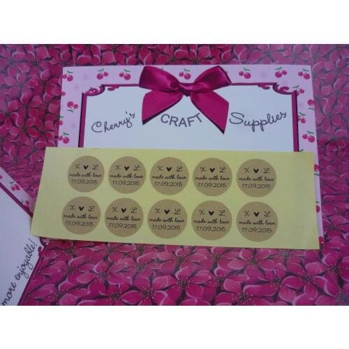 3cm Custom Wedding Favor Labels Stickers Seals Custom Return Address Labels Personalized Kraft Brown