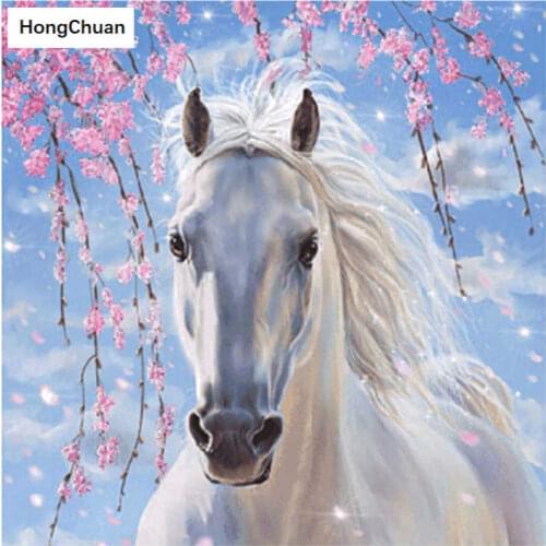 5D Diamond Painting Scenery Horse Square/Round Diamond Embroidery Handmade Rhinestone DIY Mosaic Home Decoration Fast Delivery