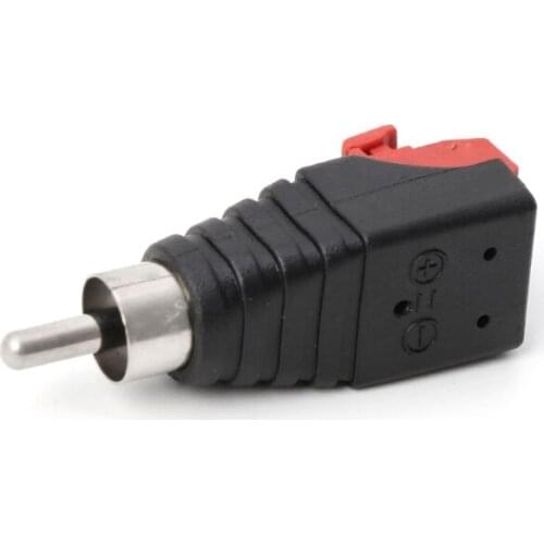 72XB Speaker Wire A/V Cable to Male RCA Connector Adapter Jack Press Terminal