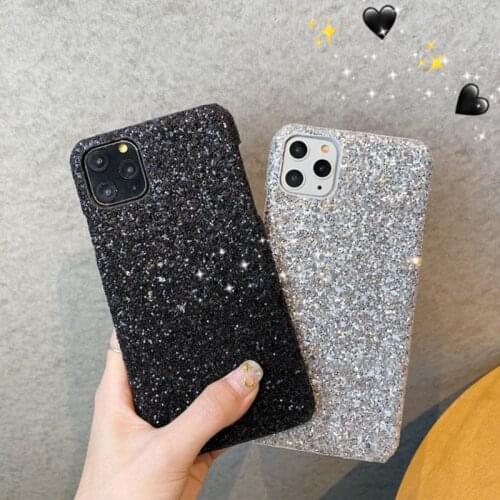 Phone Case For iPhone 11 Pro Max XR X XS Max 6s 7 8 Plus Bling Glitter Shining Flash Hard For Samsung S 10 Note 9 20 Ultra cover