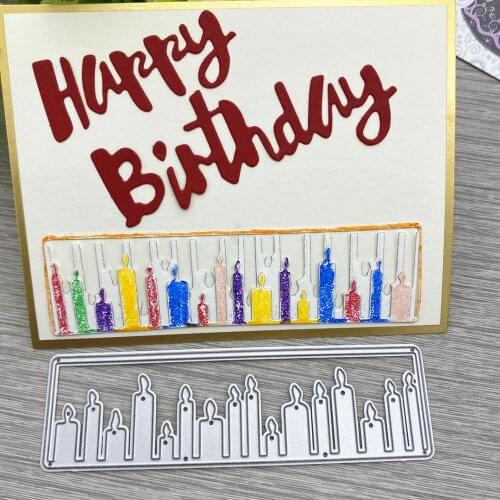 Birthday candles metal cutting dies scrapbooking embossing folder suit for sizzix fustella big shot cutting machine cut