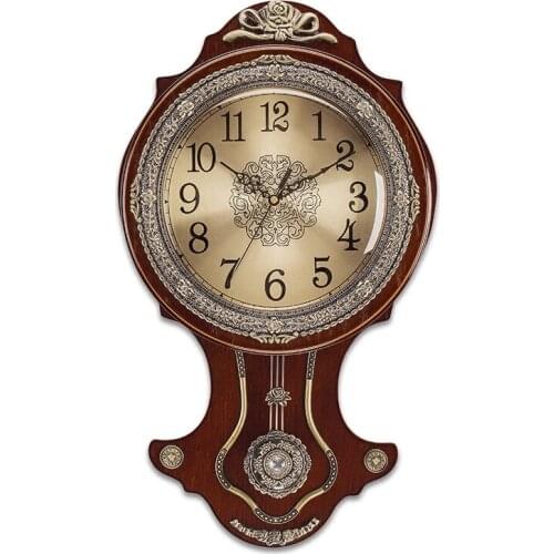 European Pendulum Vintage Wall Watch Living Room Silent Large Home Decoration Creative Quartz Horloge Murale Home Decor AA50ZB